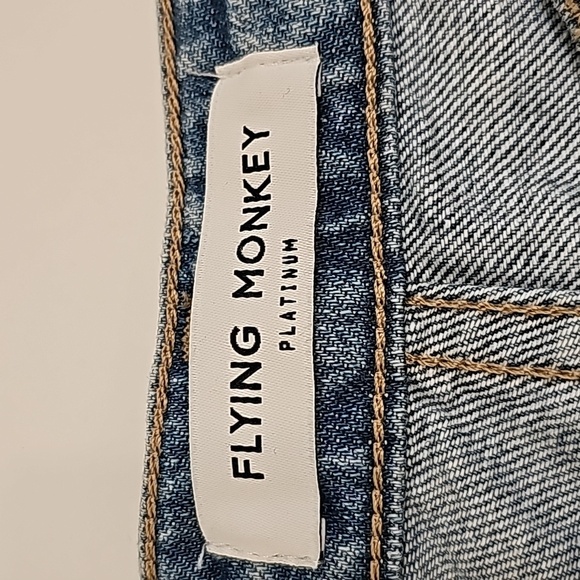 Flying Monkey Distressed Crop Straight Jeans 26 Blue Mid-Rise Denim Pants Y2347 - Picture 9 of 14